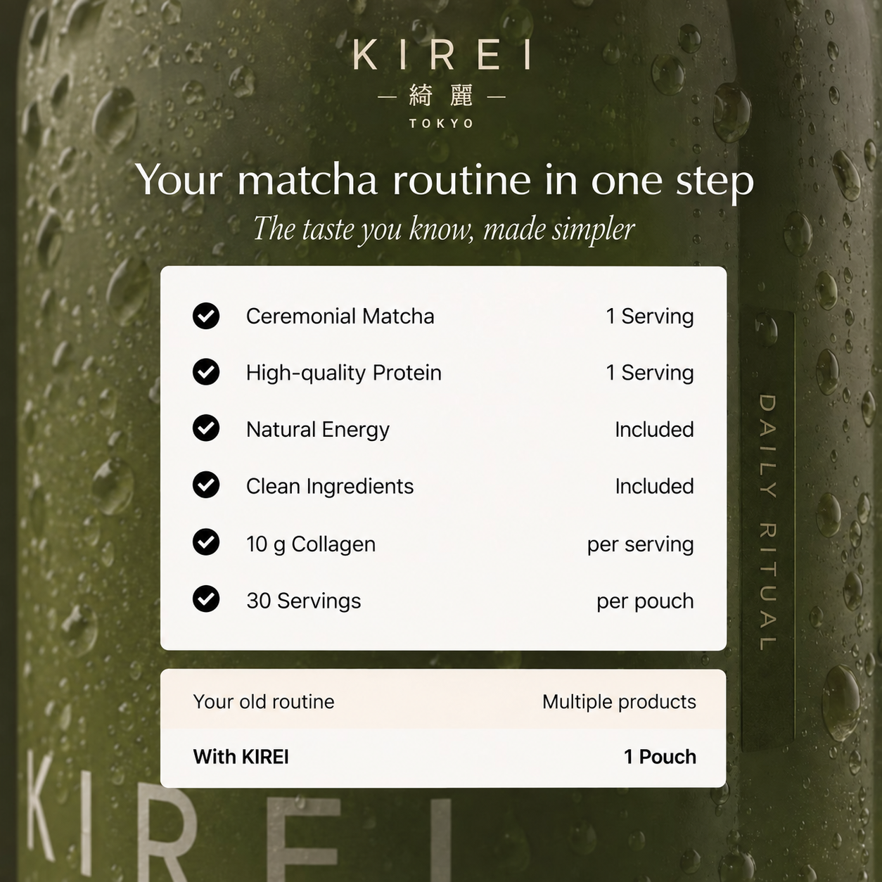 Your matcha routine in one step